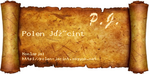 Polen Jácint névjegykártya
